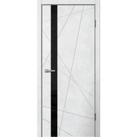 С05 Полотно дверное остекленное 700*2000 ПВХ эмалит белый МАТОВОЕ СТЕКЛО/575-700 (заказная)