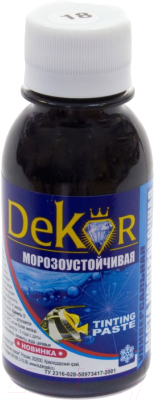 Паста колер DEKOR №18 черный 100гр/11331
