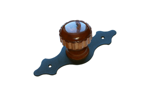 Ручка-кнопка Домарт мод. 7 серый металлик 9354