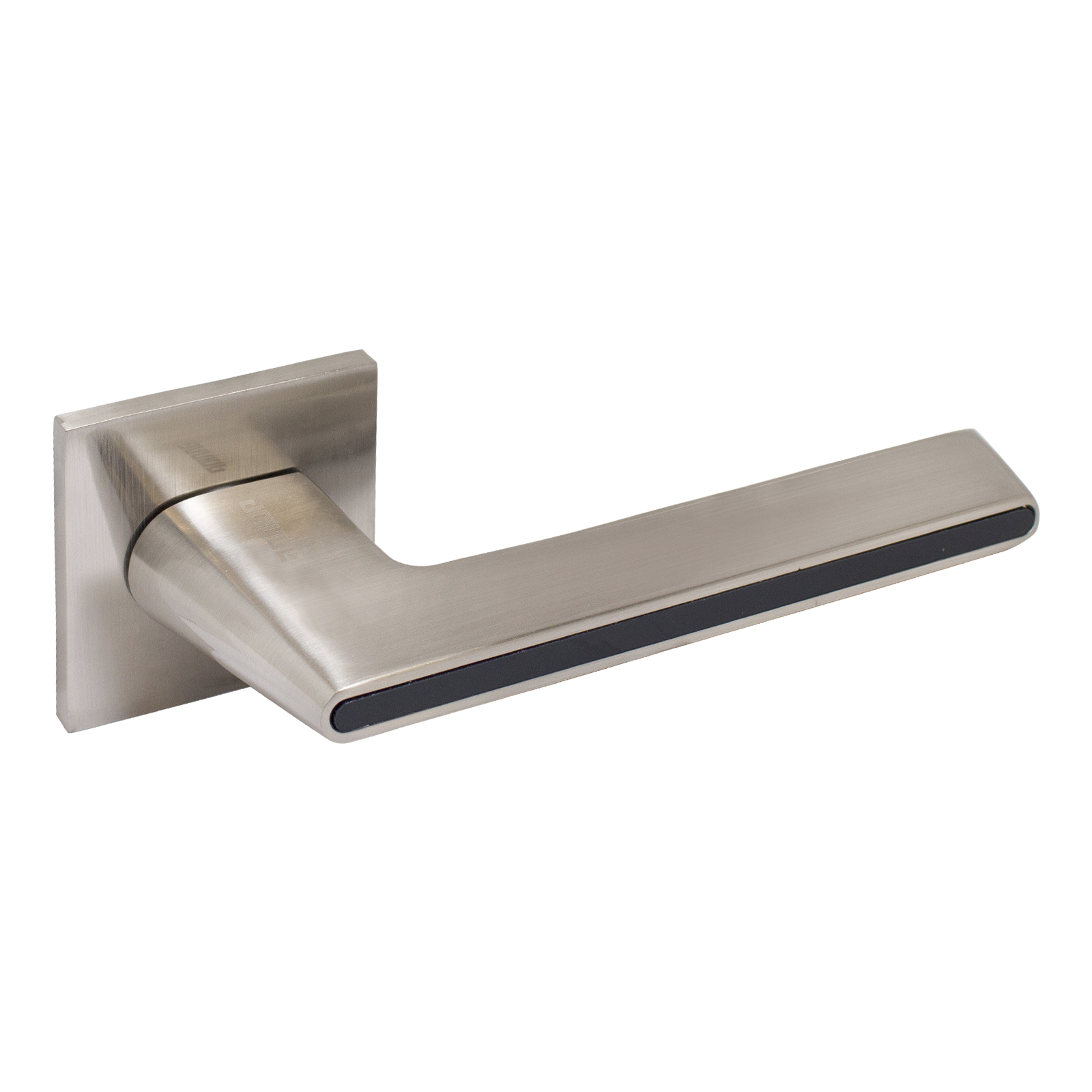 Комплект ручек АЛЛЮР АРТ."АДЕЛЬ" SN/BL (85815) мат.никель/черный защит.пленка*/13786 АКЦИЯ