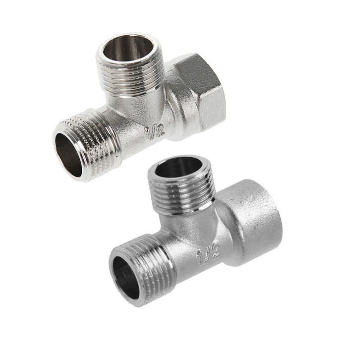 Тройник никель 1/2" нар./вн./нар./STI 3509