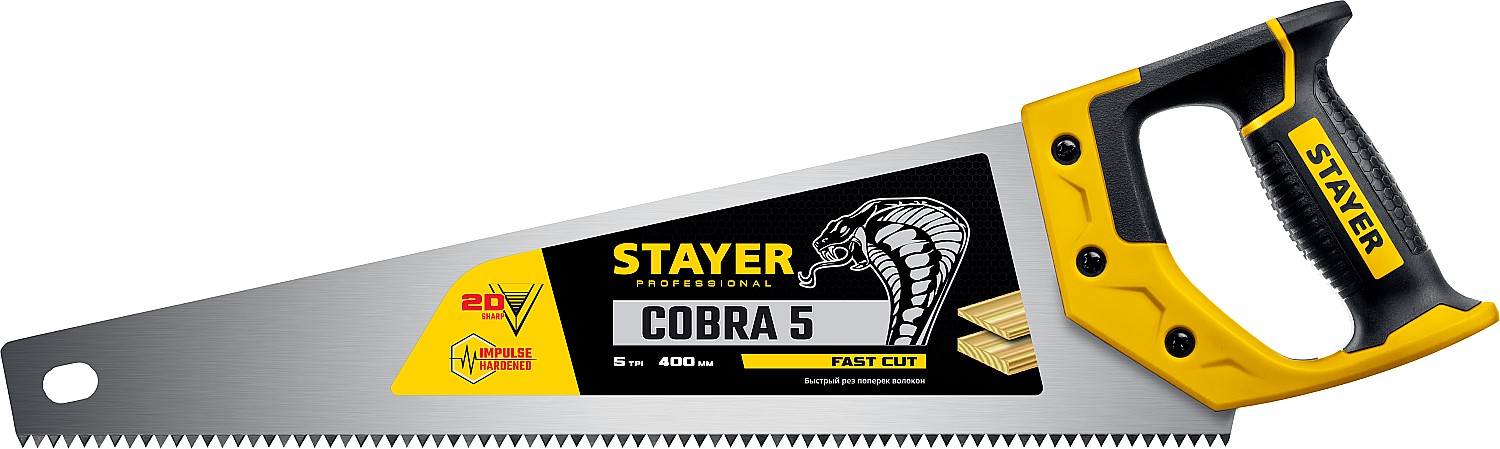 Ножовка по дереву STAYER Cobra 5 500мм /1506-50