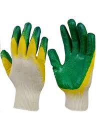 Перчатки трикотаж с двойным латексным обливом /Россия 67851