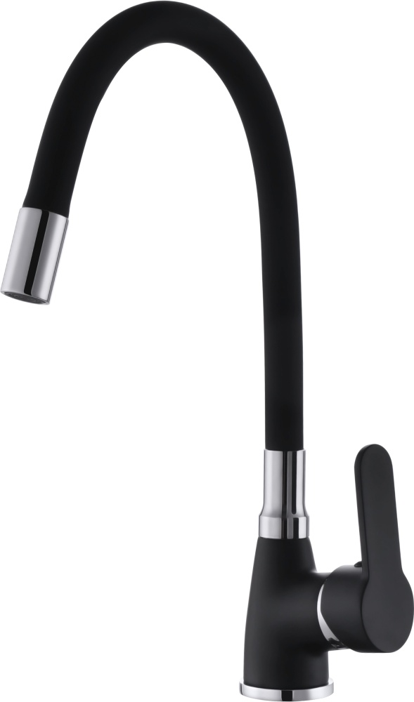 Смеситель DА 13-4 D кухня гибкий черный/7129