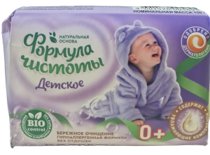Мыло туалетное 90 гр. "Детское" формула чистоты бумажная этикетка