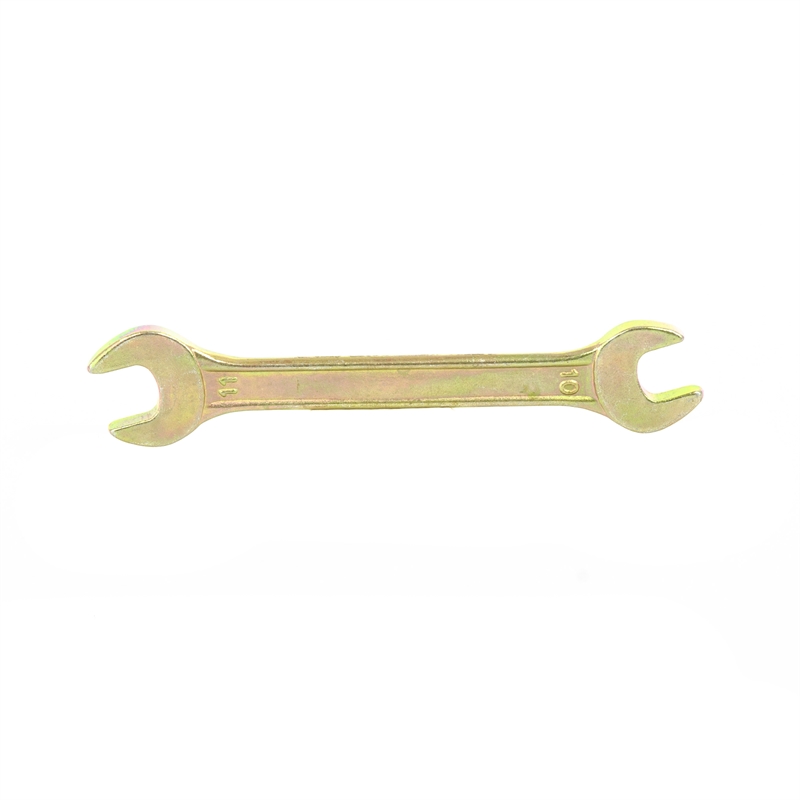 Ключ рожковый СИБРТЕХ 10*11 мм, желтый цинк /14304