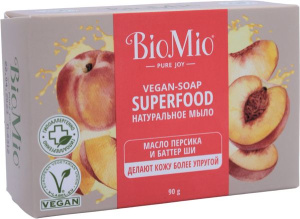 Мыло натуральное BioMio BIO-SOAP RU-CIS Персик и ши, 90г