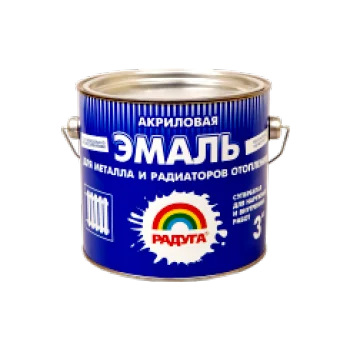 Эмаль для металла и радиаторов отопления РАДУГА-178 полуматовая акрилов 3 кг /0223