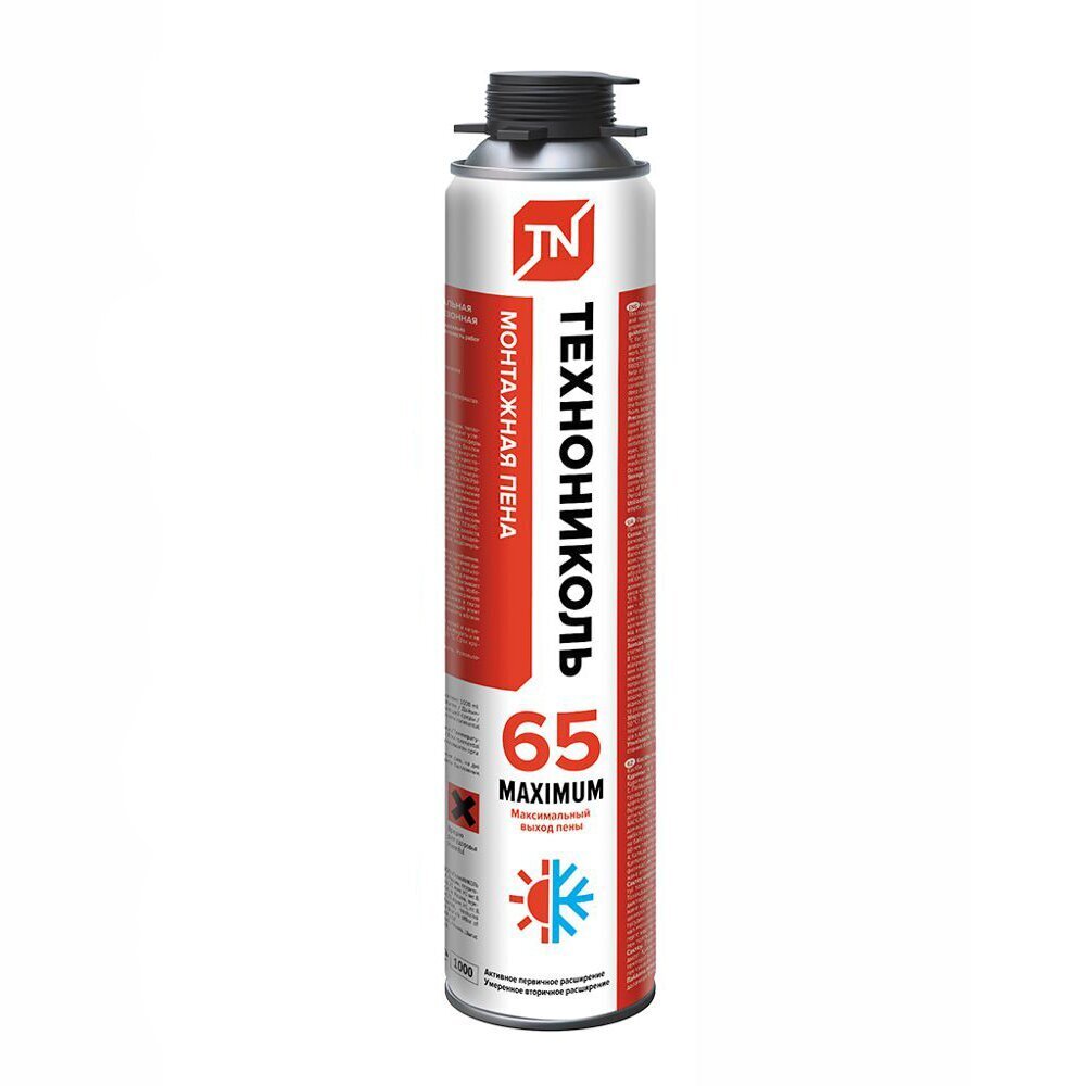Пена монтажная Технониколь 65 MAXIMUM 990 гр, проф. зимняя /0956/19338