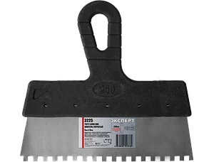 Шпатель зубчатый Эксперт нержав.сталь 300мм 4*4мм/8899