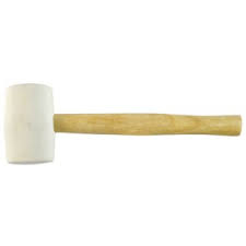 Молоток резиновый 900гр белый дерево ручка 