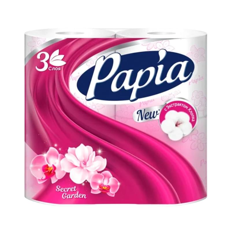 Бумага туалетная PAPIA SECRET GARDEN 3сл 4рул WR/5080741