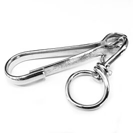 Карабин с вертлюгом 70 мм (белый цинк 1 шт) 243520