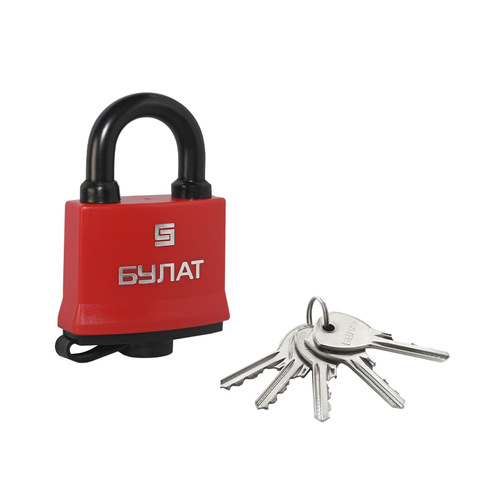 Замок навесной БУЛАТ ВС 1-П54 ПЛ всепогодный 5кл. d-8,6мм /15850