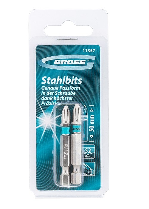 Бита GROSS РН2*50, сталь S2 /11335