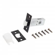 Задвижка дверная АЛЛЮР АРТ LB45-6 BL черный матовый 6мм без ручек /14628