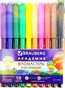 Набор фломастеров 10 цв. BRAUBERG 151410
