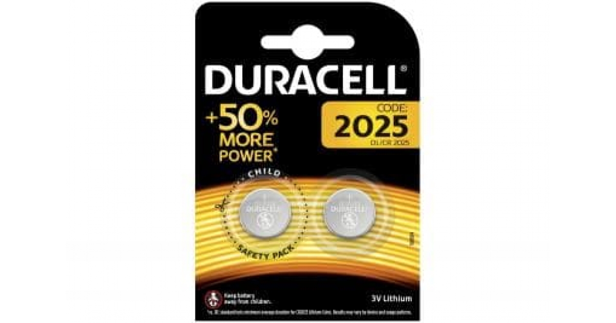 Батарейка Duracell 2025 литиевые батарейки для электр. устройств 2 шт./5003988/5010958
