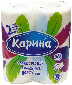 Полотенца бумажные "Перья" 2 рулона/0446