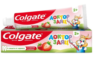Зубная паста "Colgate" детская Др.Заяц Клубника 50мл.