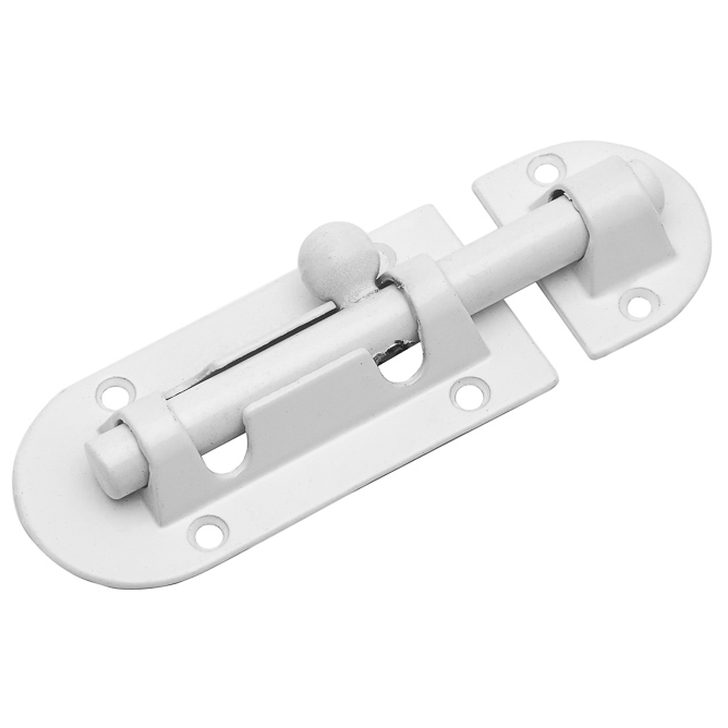 Шпингалет TRODOS 01.03.03 90мм белый/205056