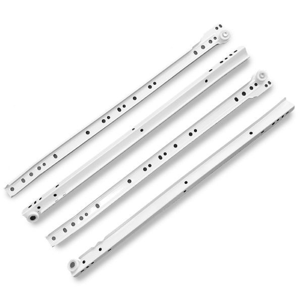 Направляющие роликовые StahlBuro 400/0,8мм белый /15920