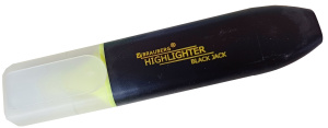 Текстовыделитель BRAUBERG BLACK JACK 1-5мм, желтый 151894