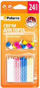 Свечи для торта "Праздничные" 24 шт PATERRA /401-708