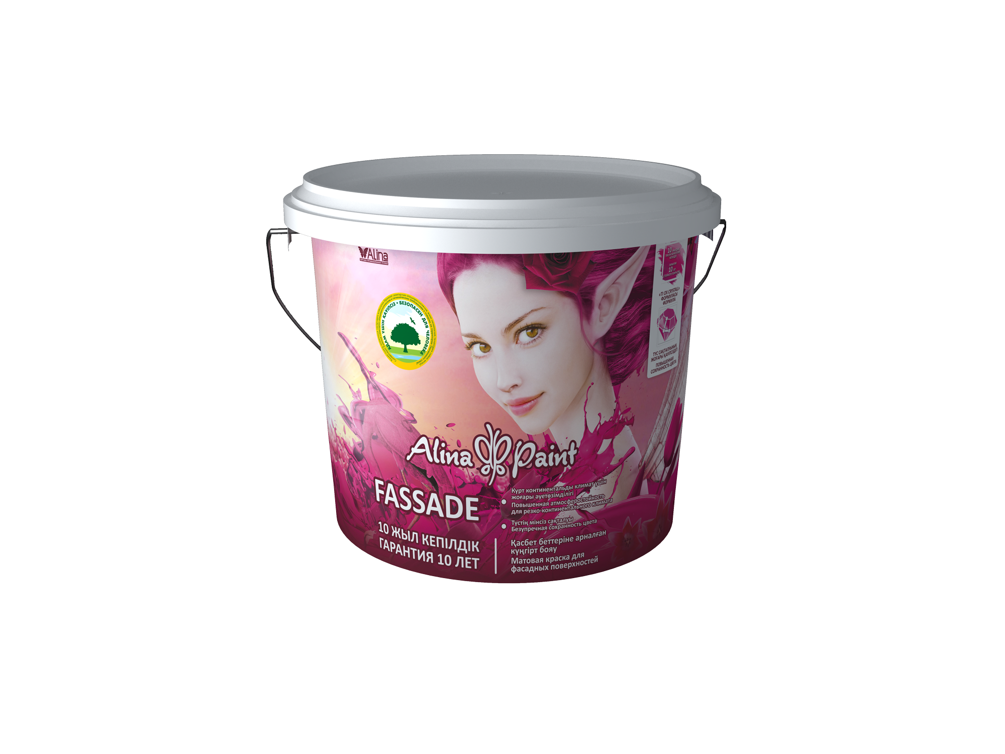 Краска водоэмульсионная Alina Paint Fassade 12 кг (фасадная, база С) /4191