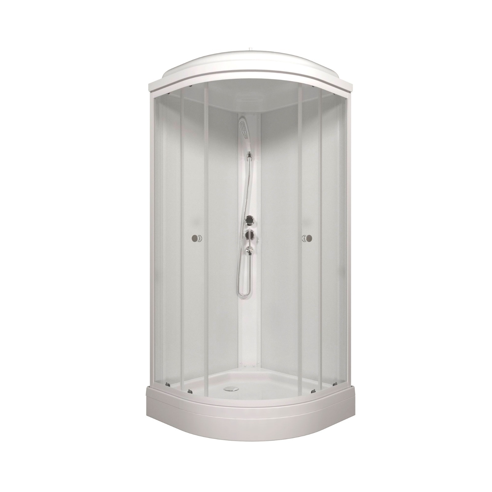 Душевая кабина с высоким поддоном 90*90*215  EFFECTO EF-888E-B /0083