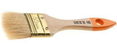 Кисть флейцевая Dexx, дерев. ручка,нат.щетина 63мм /0100-063