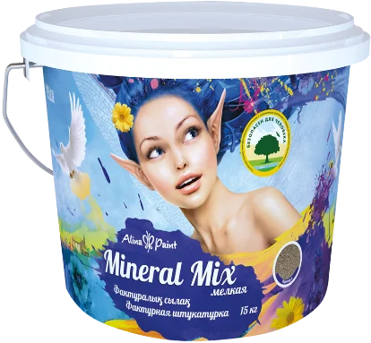 Декоративная штукатурка Alina Paint MINERAL MIX 25 кг Янтарный песок (мелкозерн)
