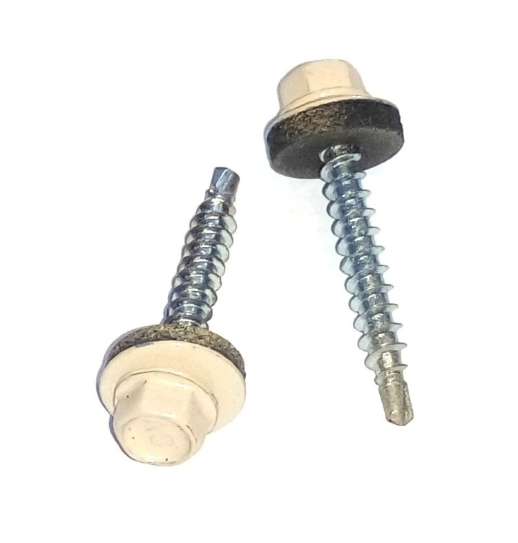 Кровельный шуруп со св. 4,8*38 бежевый /КШ837