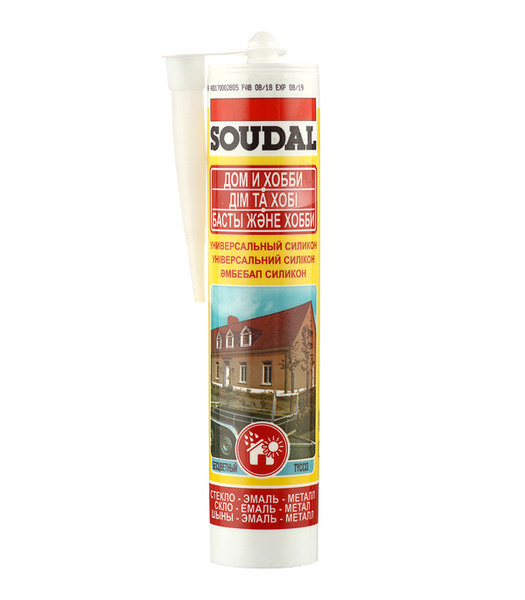 Герметик SOUDAL силиконовый универсальный коричневый 280 мл/3774