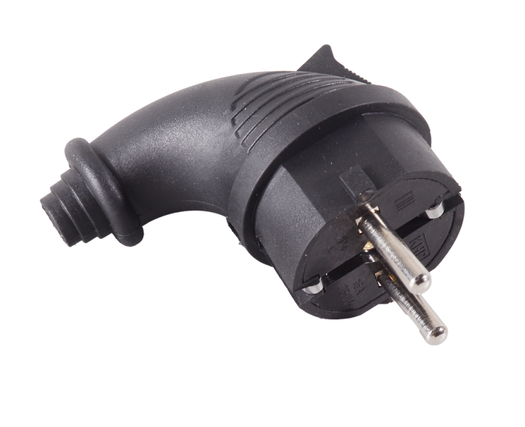 Вилка угловая с/з каучук IP44 16А 250В Вихрь/1/4