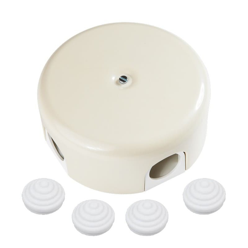 Коробка расп. d78мм ЛИЗЕТА (в комп.4каб.ввода) ABS-пластик бронзаBironi BI-521-25-K/1333200