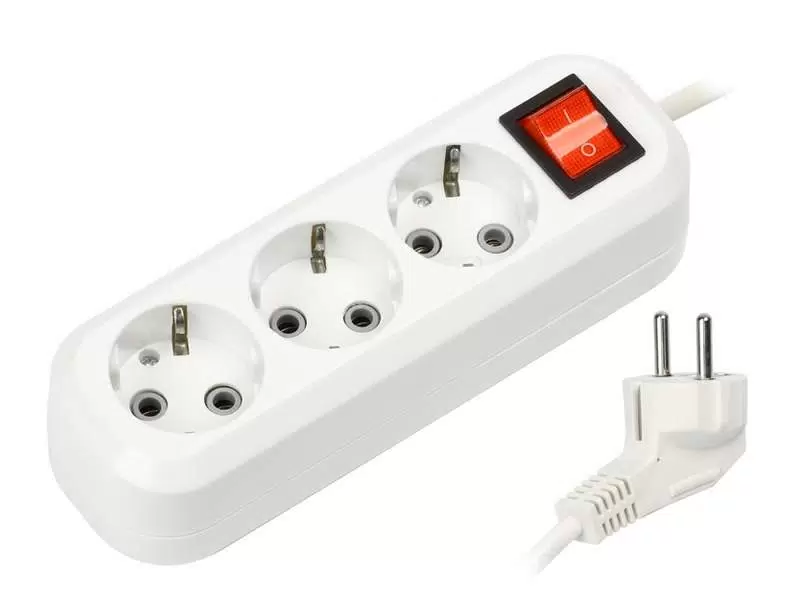 Удлинитель Smartbuy 3 гн 3м с/з 16А/3,5кВт ПВС 3*1,0 с выкл.(SBE-16-3-03-ZS)/3188