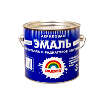 Эмаль для металла и радиаторов отопления РАДУГА-178 полуматовая акрилов 0,5 кг /0216
