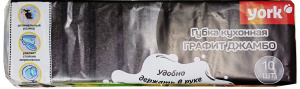 Губка для мытья посуды JUMBO Графит 10шт /3026