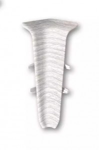 Угол внутренний для плинтуса Идеал 432 Дуб платиновый/6408