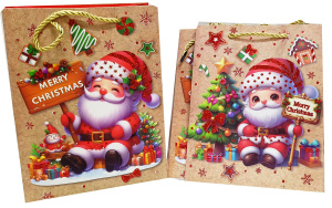 Новогодние крафт пакеты