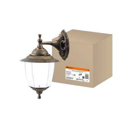 Светильник Прага Эл-11-71-1Б 60Вт Е27 настенный вниз бронза прозрач.плафон TDM/SQ0330-0526