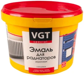 Эмаль акриловая для радиаторов отопл. VGT ВДАК-1179 2,5 кг белая глянц.