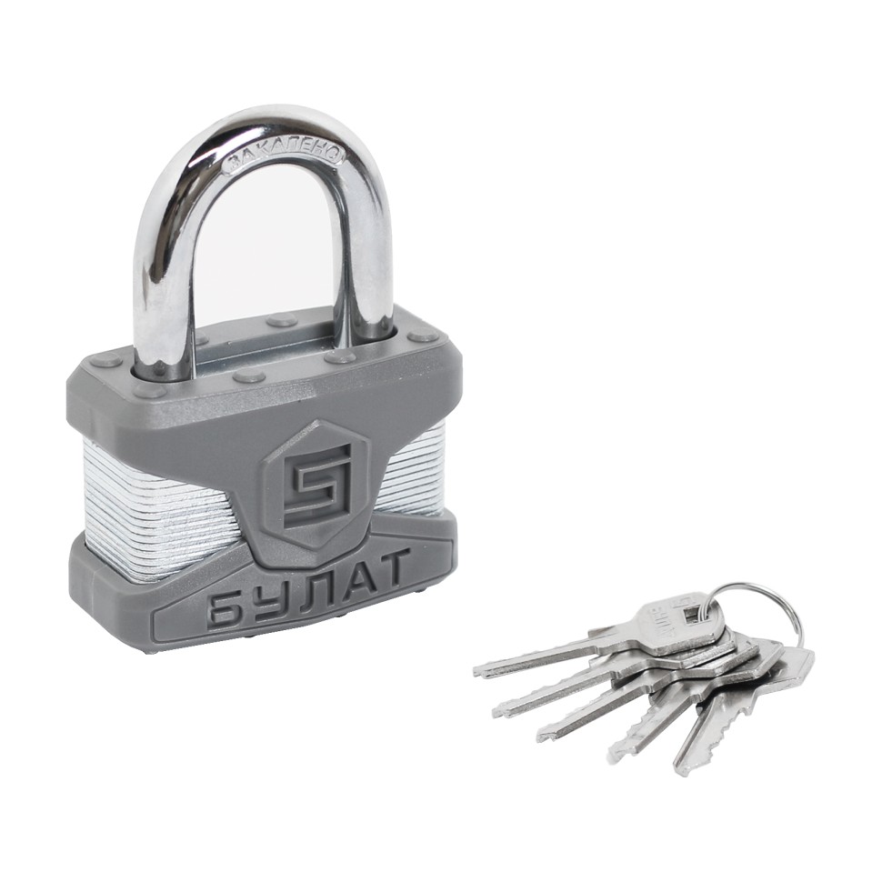 Замок навесной БУЛАТ ВС 0165 ПЛ стальной 5кл. d=11мм /16518