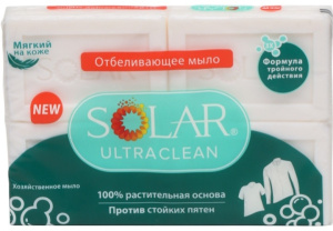 Мыло хозяйственное Solar 4*125гр. отбеливающее