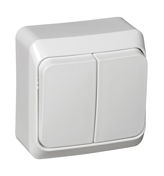 Выключатель ANURA KUMLUKA 2кл ОП белый /АЕ20103