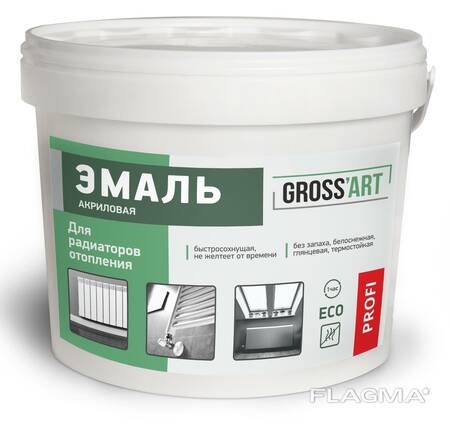 Эмаль акриловая для радиаторов отопл.GROSS ArtPROFI 0,9кг/23701
