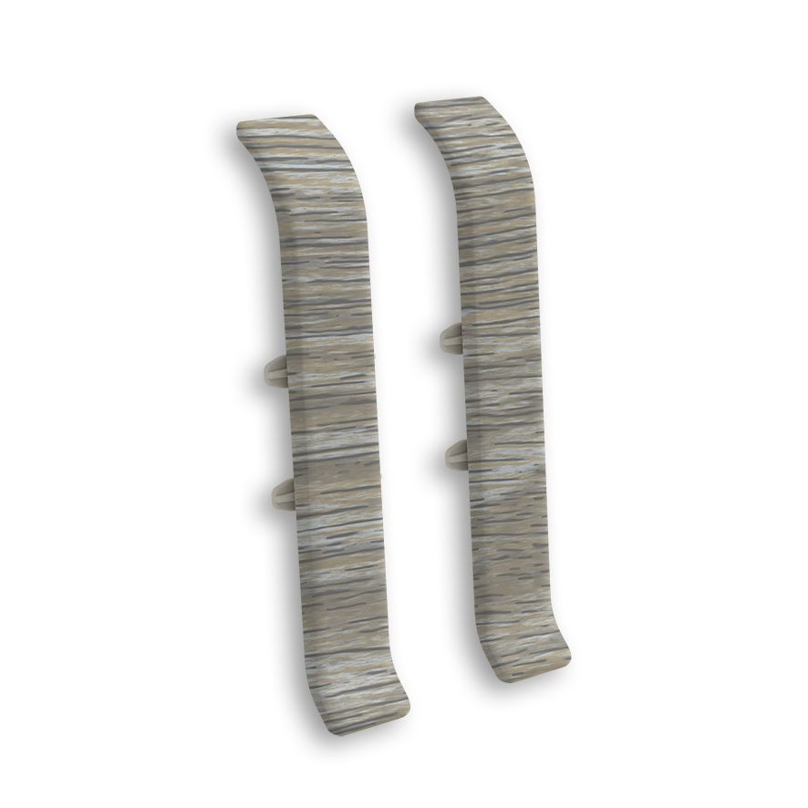 Соединитель для плинтуса 55мм Идеал 253 Ясень серый /4282