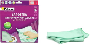 Салфетка для стекол и зеркал PATERRA микрофибра /406-011