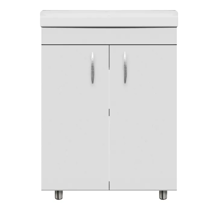 Тумба Енисей Breeze 60, напольная, 2 двери, белая/234412